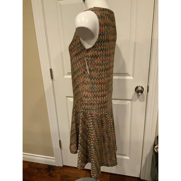 Maeve Multicolor Zig-Zag Knit Dress W/ Pink Slip Attached, Size XS (US) - Picture 4 of 9